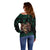 Merry Krampus Creepy Christmas Holiday Off Shoulder Sweater Green Version - Wonder Print Shop