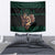 Merry Krampus Creepy Christmas Holiday Tapestry Green Version