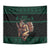 Merry Krampus Creepy Christmas Holiday Tapestry Green Version