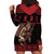 Merry Krampus Creepy Christmas Holiday Hoodie Dress Red Version