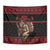 Merry Krampus Creepy Christmas Holiday Tapestry Red Version