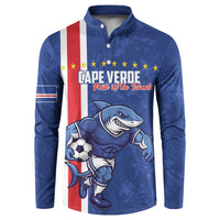 Cape Verde Football Custom Button Sweatshirt Pride Of The Islands - Wonder Print Shop