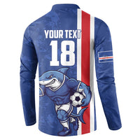 Cape Verde Football Custom Button Sweatshirt Pride Of The Islands - Wonder Print Shop