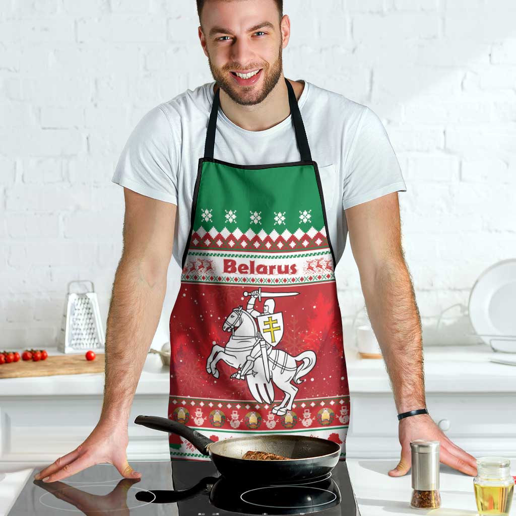 Belarus Pahonia Christmas Apron Belarusian Vytis Knight Xmas Pattern - Wonder Print Shop