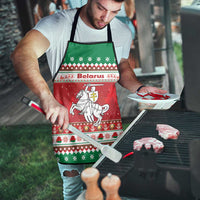 Belarus Pahonia Christmas Apron Belarusian Vytis Knight Xmas Pattern - Wonder Print Shop