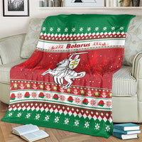 Belarus Pahonia Christmas Blanket Belarusian Vytis Knight Xmas Pattern - Wonder Print Shop