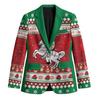 Belarus Pahonia Christmas Blazer Belarusian Vytis Knight Xmas Pattern - Wonder Print Shop