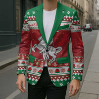 Belarus Pahonia Christmas Blazer Belarusian Vytis Knight Xmas Pattern - Wonder Print Shop