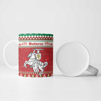 Belarus Pahonia Christmas Ceramic Mug Belarusian Vytis Knight Xmas Pattern - Wonder Print Shop