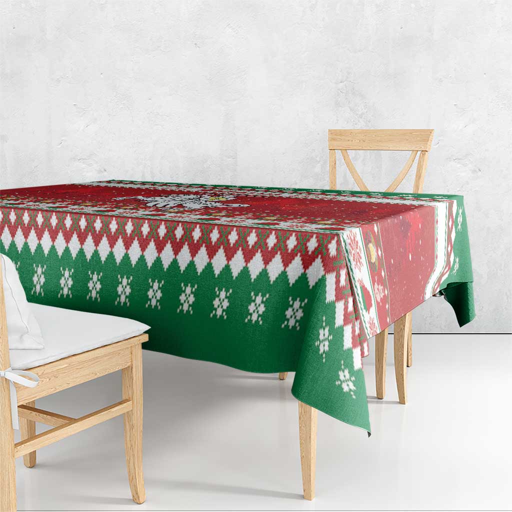 Belarus Pahonia Christmas Tablecloth Belarusian Vytis Knight Xmas Pattern - Wonder Print Shop