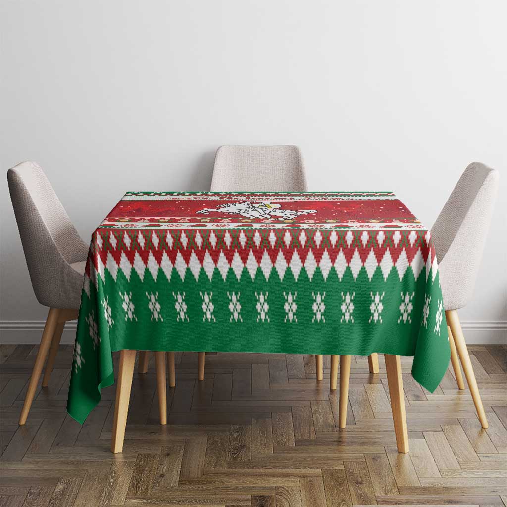Belarus Pahonia Christmas Tablecloth Belarusian Vytis Knight Xmas Pattern - Wonder Print Shop
