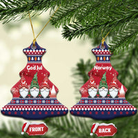 Norway Nisse Christmas Ceramic Ornament God Jul Norwegian Christmas Pattern - Wonder Print Shop