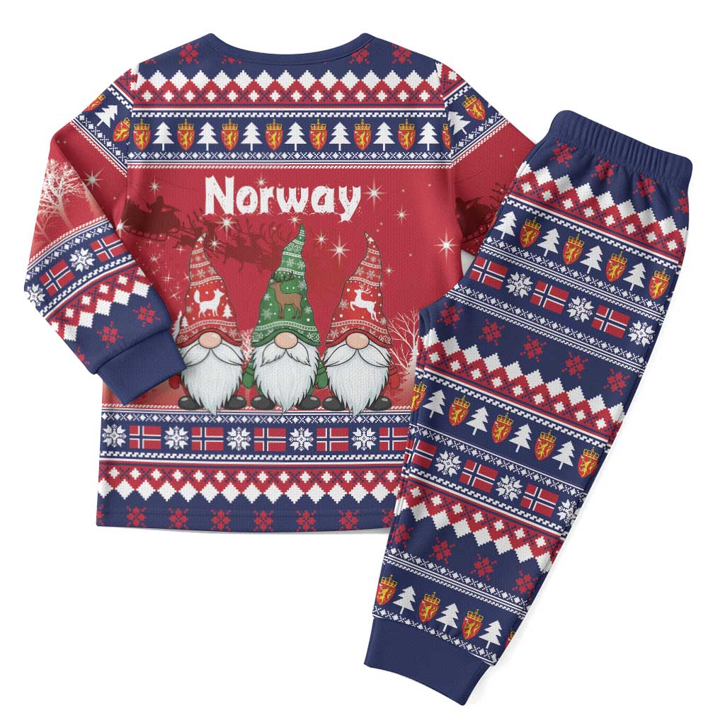 Norway Nisse Christmas Pajama Set God Jul Norwegian Christmas Pattern - Wonder Print Shop