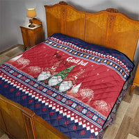 Norway Nisse Christmas Quilt God Jul Norwegian Christmas Pattern - Wonder Print Shop