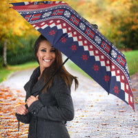 Norway Nisse Christmas Umbrella God Jul Norwegian Christmas Pattern - Wonder Print Shop