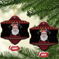 Norway Christmas Ceramic Ornament Valhalla La La Viking Santa - Wonder Print Shop
