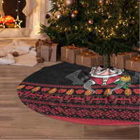 Norway Christmas Tree Skirt Valhalla La La Viking Santa - Wonder Print Shop