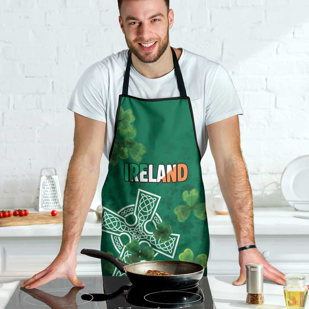 Ireland Cross Celtic Apron Irish Pride Shamrock - Wonder Print Shop