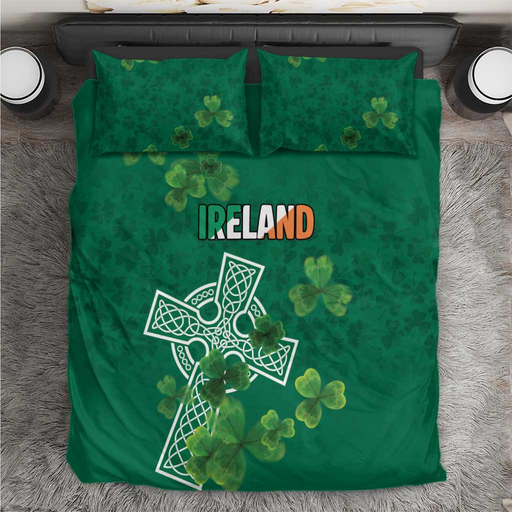 Ireland Cross Celtic Bedding Set Irish Pride Shamrock - Wonder Print Shop