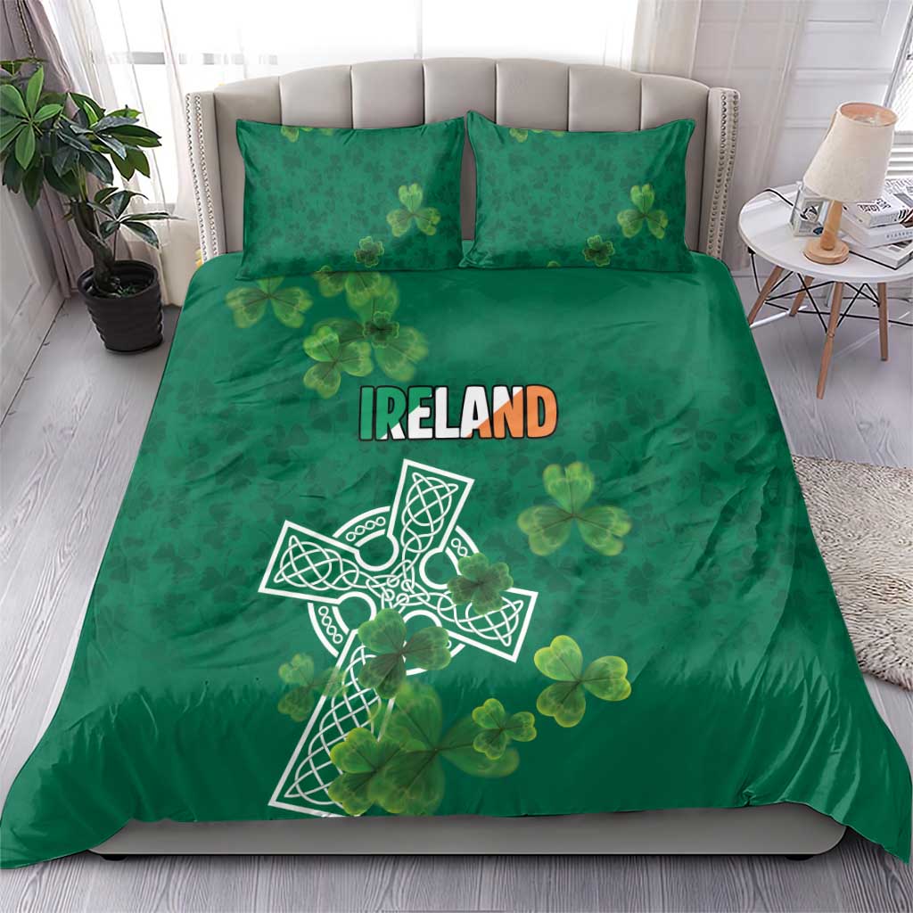 Ireland Cross Celtic Bedding Set Irish Pride Shamrock - Wonder Print Shop