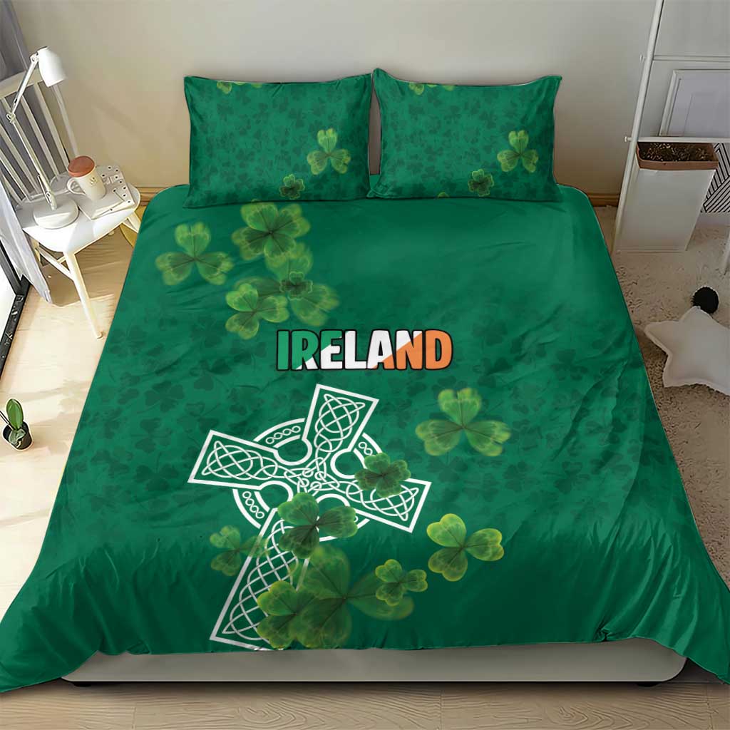 Ireland Cross Celtic Bedding Set Irish Pride Shamrock - Wonder Print Shop