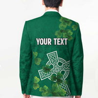 Ireland Cross Celtic Personalized Blazer Irish Pride Shamrock - Wonder Print Shop
