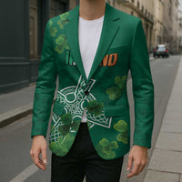 Ireland Cross Celtic Personalized Blazer Irish Pride Shamrock - Wonder Print Shop