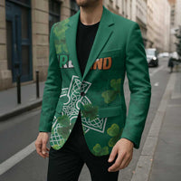 Ireland Cross Celtic Personalized Blazer Irish Pride Shamrock - Wonder Print Shop