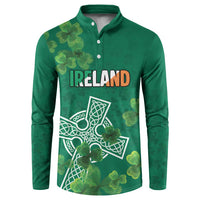 Ireland Cross Celtic Personalized Button Sweatshirt Irish Pride Shamrock - Wonder Print Shop