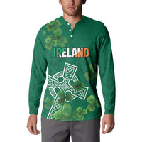 Ireland Cross Celtic Personalized Button Sweatshirt Irish Pride Shamrock - Wonder Print Shop