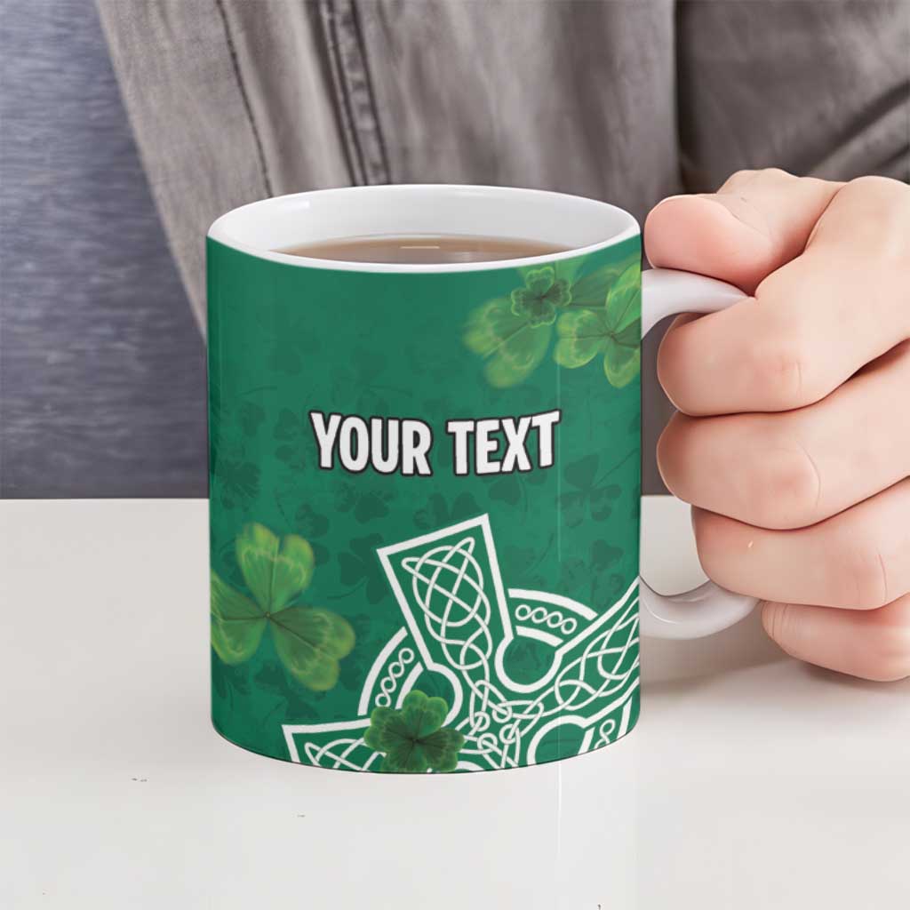 Ireland Cross Celtic Personalized Ceramic Mug Irish Pride Shamrock - Wonder Print Shop