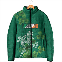 Ireland Cross Celtic Personalized Padded Jacket Irish Pride Shamrock - Wonder Print Shop
