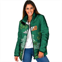 Ireland Cross Celtic Personalized Padded Jacket Irish Pride Shamrock - Wonder Print Shop