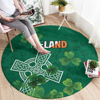 Ireland Cross Celtic Round Carpet Irish Pride Shamrock - Wonder Print Shop
