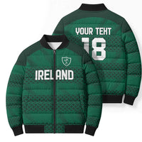 Custom Ireland Rugby Bomber Puffer Jacket Celtic Heritage - Wonder Print Shop