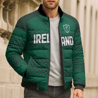 Custom Ireland Rugby Bomber Puffer Jacket Celtic Heritage - Wonder Print Shop