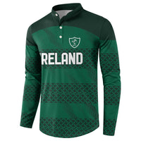 Custom Ireland Rugby Button Sweatshirt Celtic Heritage - Wonder Print Shop