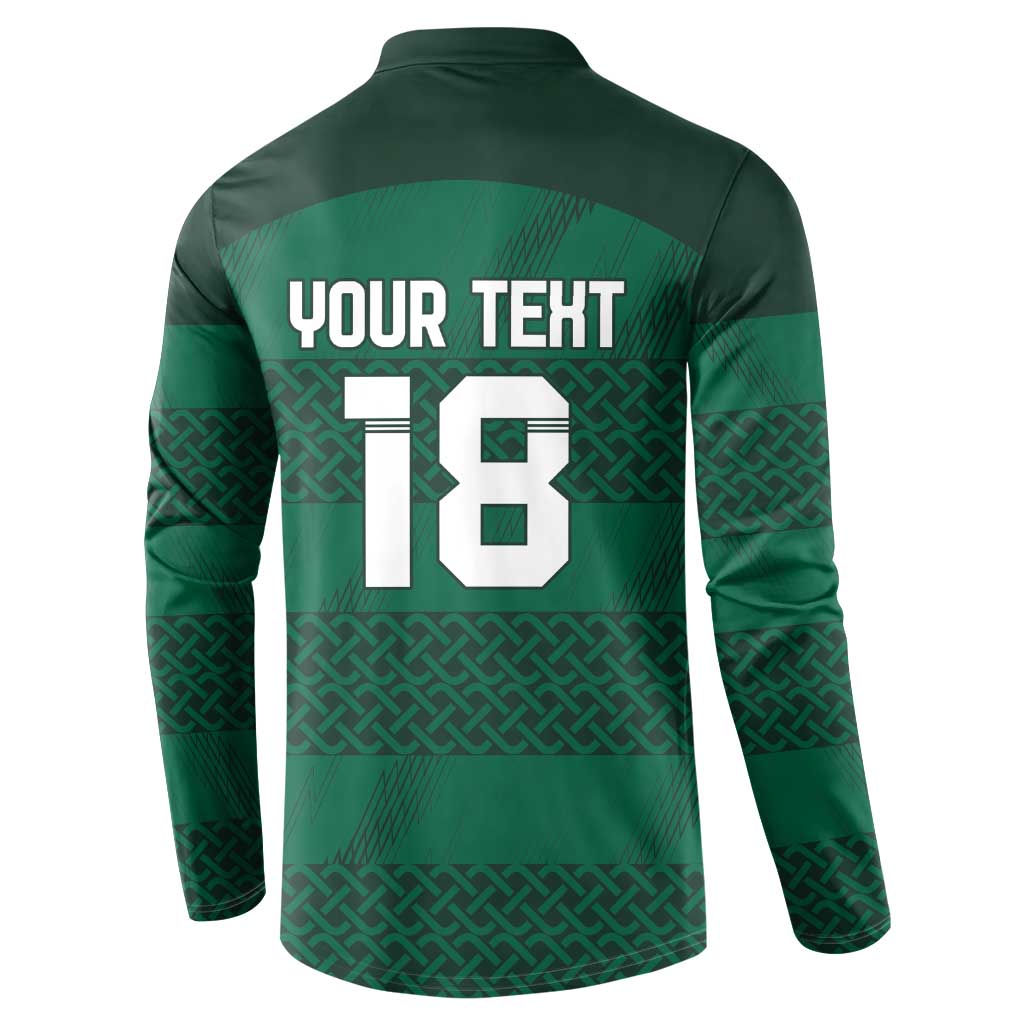 Custom Ireland Rugby Button Sweatshirt Celtic Heritage - Wonder Print Shop