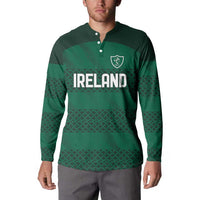 Custom Ireland Rugby Button Sweatshirt Celtic Heritage - Wonder Print Shop