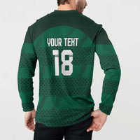 Custom Ireland Rugby Button Sweatshirt Celtic Heritage - Wonder Print Shop