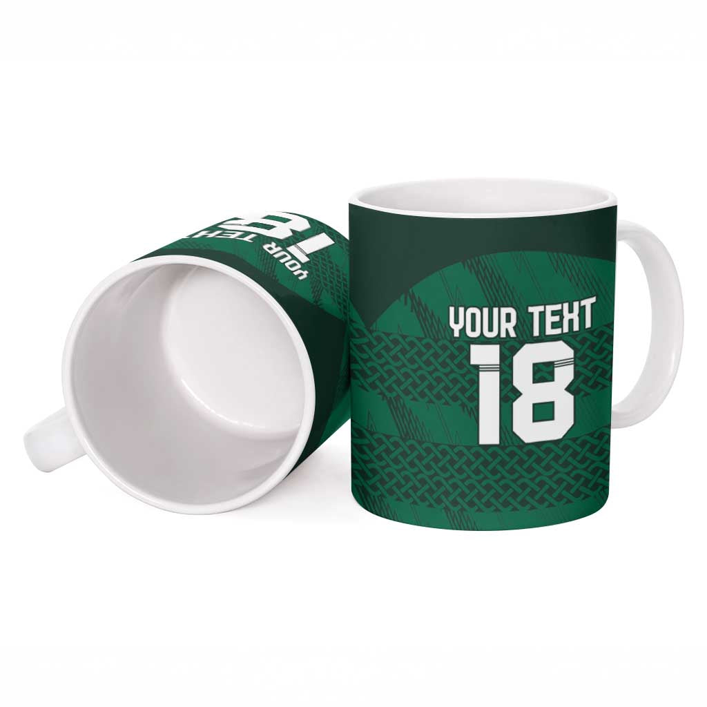 Custom Ireland Rugby Ceramic Mug Celtic Heritage - Wonder Print Shop