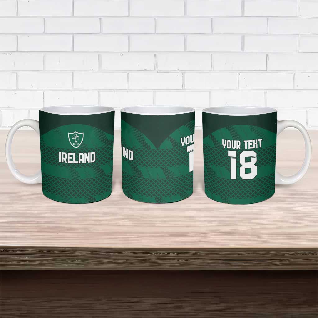 Custom Ireland Rugby Ceramic Mug Celtic Heritage - Wonder Print Shop
