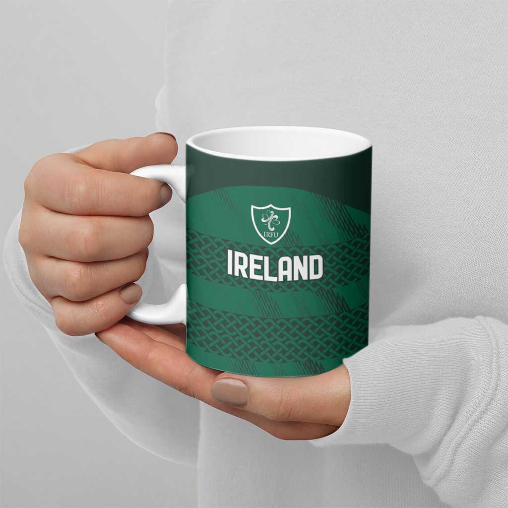 Custom Ireland Rugby Ceramic Mug Celtic Heritage - Wonder Print Shop