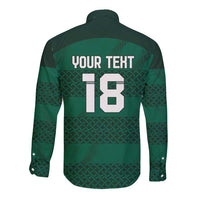 Custom Ireland Rugby Long Sleeve Button Shirt Celtic Heritage - Wonder Print Shop