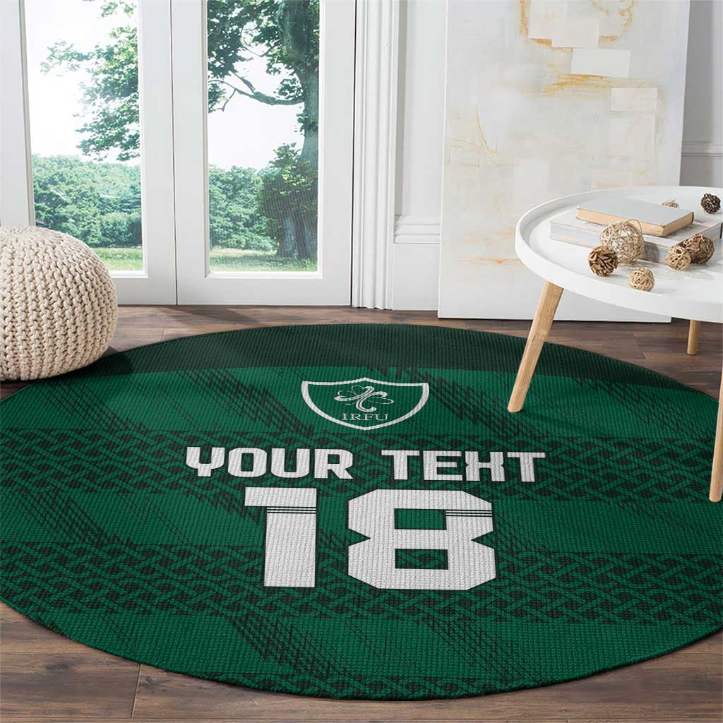 Custom Ireland Rugby Round Carpet Celtic Heritage - Wonder Print Shop