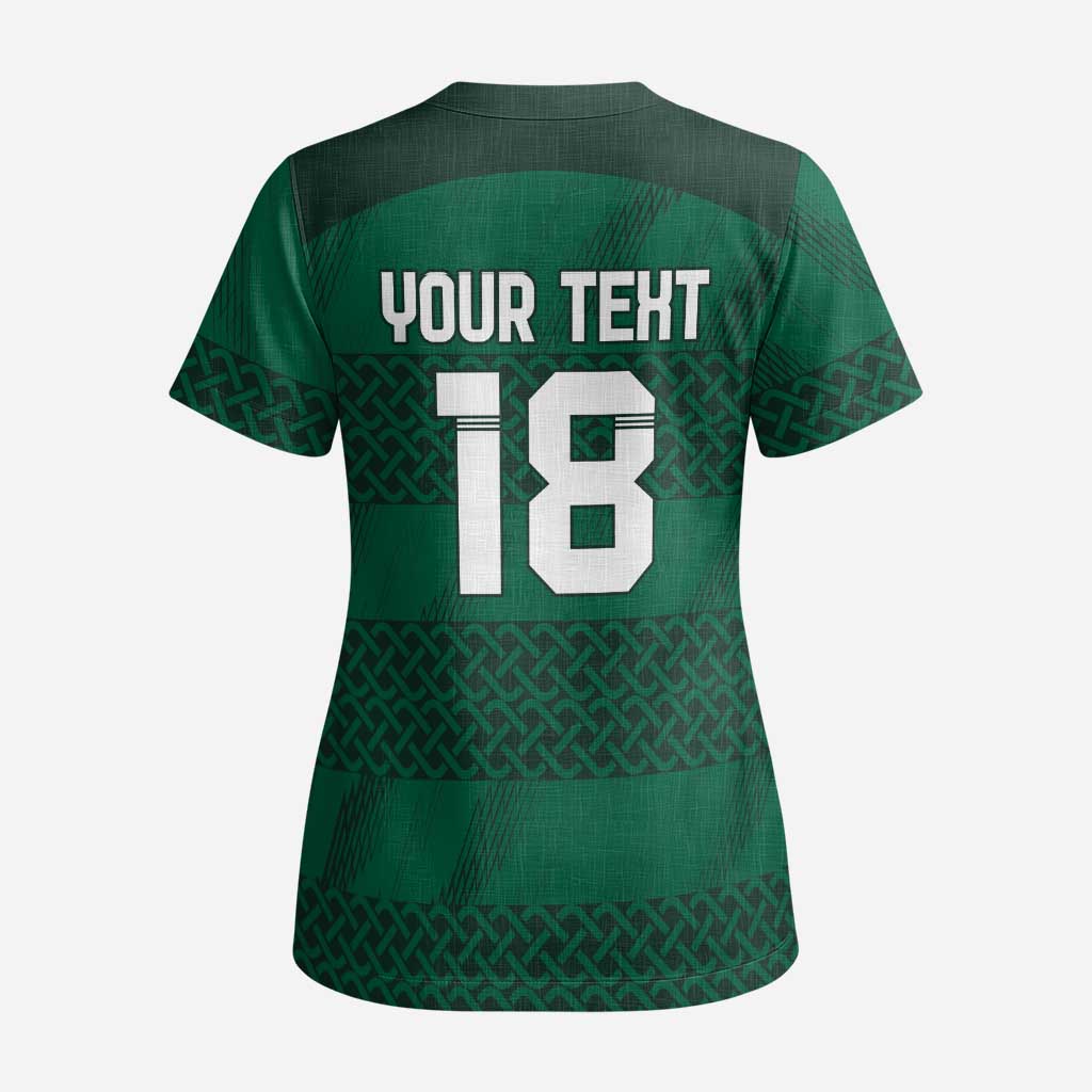 Custom Ireland Rugby Scrub Top Celtic Heritage - Wonder Print Shop