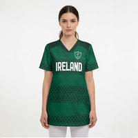 Custom Ireland Rugby Scrub Top Celtic Heritage - Wonder Print Shop