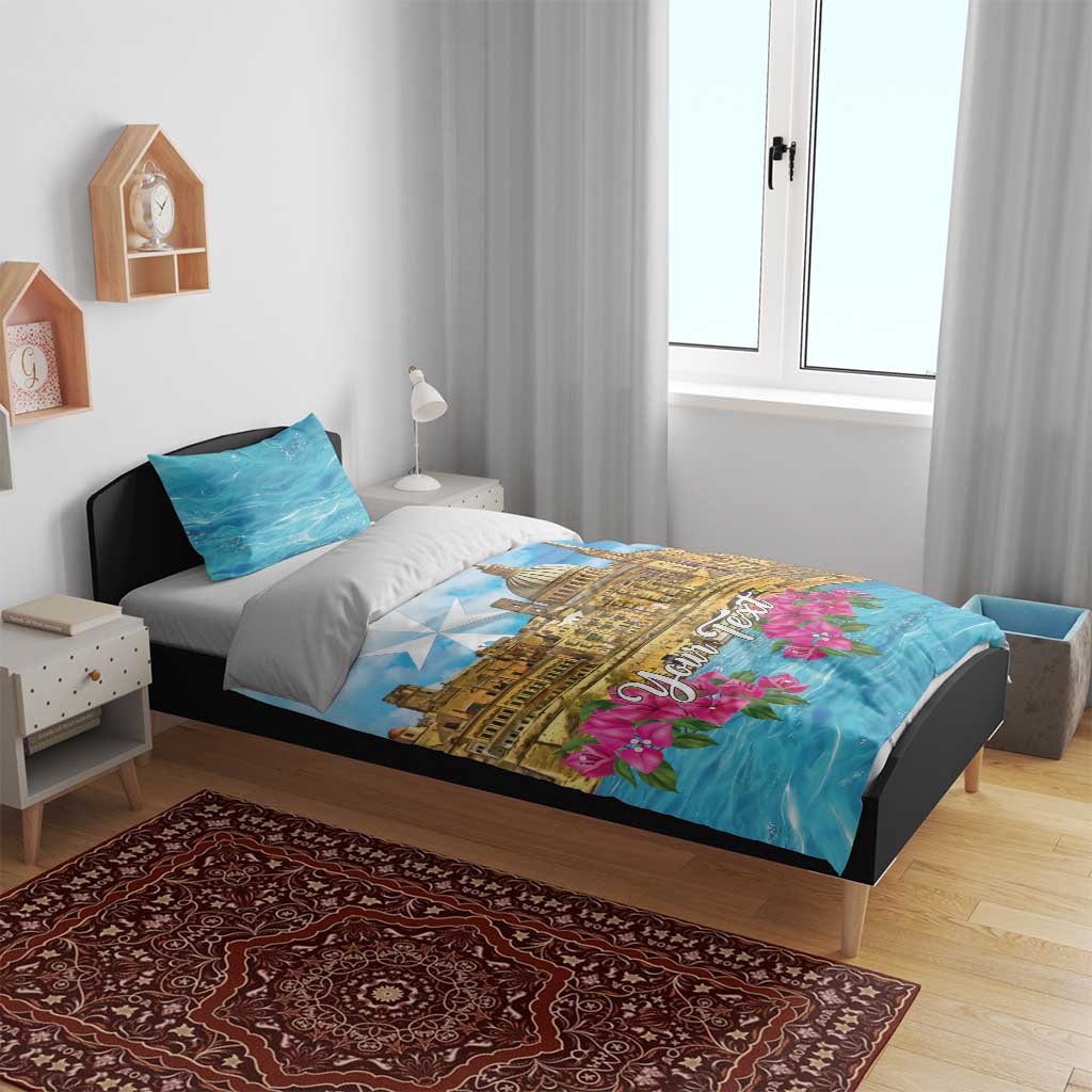 Personalized Malta Bedding Set Valletta Capital Maltese Cross