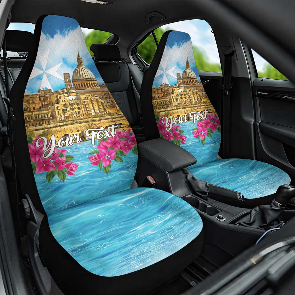 Personalized Malta Car Seat Cover Valletta Capital Maltese Cross