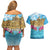 Personalized Malta Couples Matching Off Shoulder Short Dress and Hawaiian Shirt Valletta Capital Maltese Cross